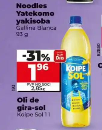 Dia KOIPE SOL Oli de gira-sol oferta