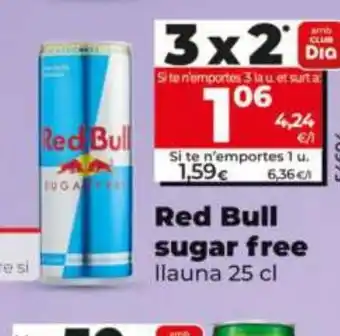 Dia RED BULL sugar free oferta