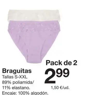 Zeeman Braguitas oferta