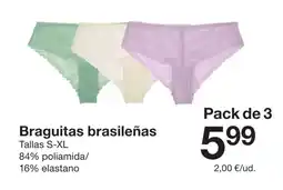Zeeman Braguitas brasileñas oferta