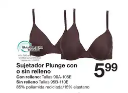 Zeeman Sujetador Plunge con o sin relleno oferta