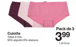 Zeeman Culotte oferta