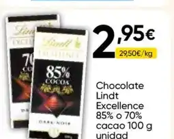 Cash FROIZ LINDT EXCELLENCE Chocolate 85% o 70% cacao oferta