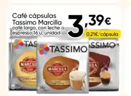 Cash FROIZ TASSIMO Café cápsulas Marcilla oferta