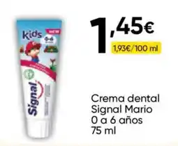 Cash FROIZ SIGNAL Crema dental Mario 0 a 6 años oferta