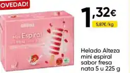 Cash FROIZ ALTEZA Helado mini espiral sabor fresa nata 5 u oferta