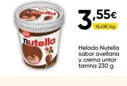 Cash FROIZ NUTELLA Helado sabor avellana y crema untar tarrina oferta