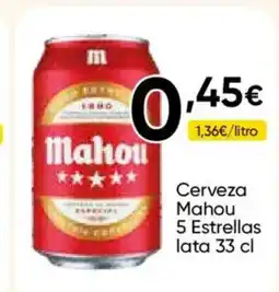 Cash FROIZ MAHOU Cerveza 5 Estrellas oferta