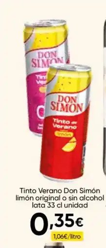 Cash FROIZ DON SIMÓN Tinto Verano limón original o sin alcohol lata oferta
