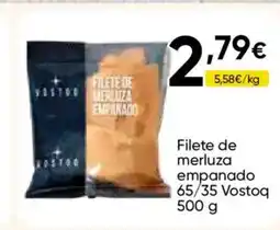 Cash FROIZ VOSTOQ Filete de merluza empanado 65/35 oferta