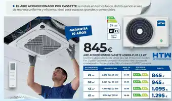 HTW Aire acondicionado cassete admira plus 2,6 kw
