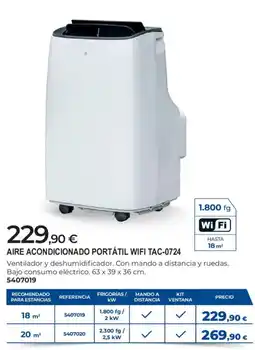 BigMat Aire acondicionado portátil wifi tac-0724 oferta