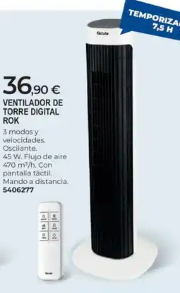 BigMat Ventilador de torre digital rok oferta