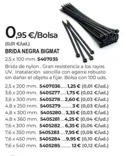BigMat BIGMAT Brida negra oferta