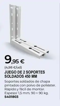 BigMat Juego de 2 soportes soldados 450 mm oferta