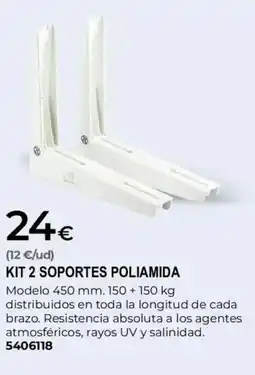 BigMat Kit 2 soportes poliamida oferta