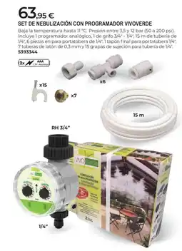 BigMat Set de nebulización con programador vivoverde oferta