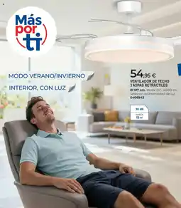 BigMat Ventilador de techo 3 aspas retractiles oferta