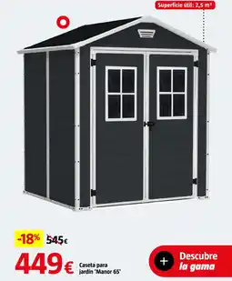 Bauhaus Caseta para jardín 'Manor 65' oferta