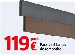 Bauhaus Pack de 6 lamas de composite oferta