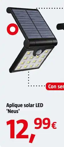 Bauhaus Aplique solar LED 'Neus' oferta