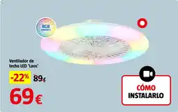 Bauhaus Ventilador de techo LED 'Laos' oferta