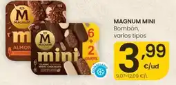 Eroski Algida - magnum mini bombon, varios tipos oferta