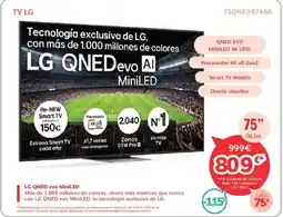 Mi electro LG TV 75QNED87A6B oferta