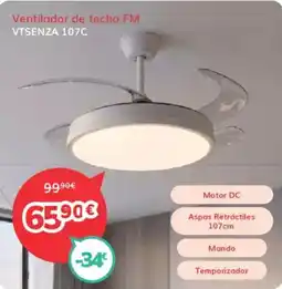 Mi electro FM Ventilador de techo vtsenza 107c oferta