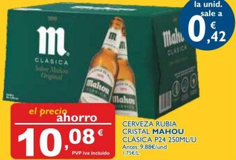 Cash Ecofamilia Cerveza Rubia Cristal Mahou Clásica P24 250ml/u oferta