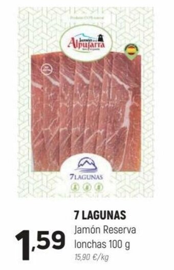 Coviran 7 Lagunas Jamón Reserva Lonchas 100 g oferta