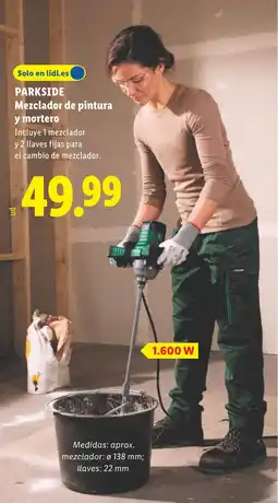 Lidl PARKSIDE Mezclador de pintura y mortero oferta