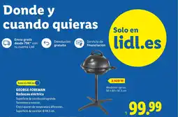 Lidl GEORGE FOREMAN Barbacoa eléctrica oferta