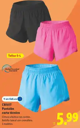Lidl CRIVIT Pantalón corto técnico oferta