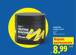 Lidl SPORTYFEEL Creatina en polvo oferta