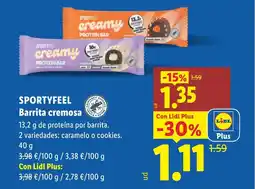 Lidl SPORTYFEEL Barrita cremosa oferta