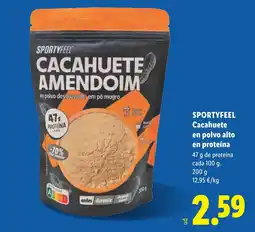 Lidl SPORTYFEEL Cacahuete en polvo alto en proteína oferta