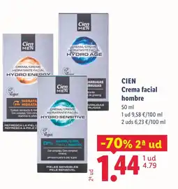 Lidl CIEN Crema facial hombre oferta