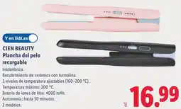 Lidl CIEN BEAUTY Plancha del pelo recargable oferta