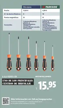 Lidl PARKSIDE Destornilladores oferta