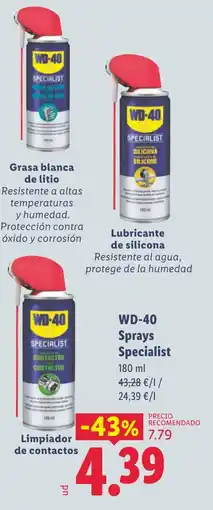 Lidl WD-40 Sprays Specialist oferta