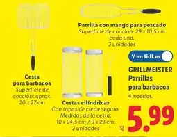 Lidl GRILLMEISTER Parrillas para barbacoa oferta