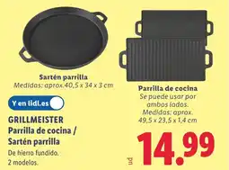Lidl GRILLMEISTER Parrilla de cocina / Sartén parrilla oferta