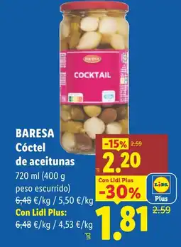 Lidl BARESA Cóctel de aceitunas oferta