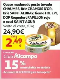 Alcampo Queso madurado brie chamois d'or oferta