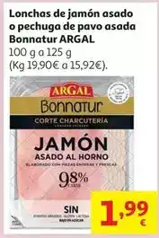 Alcampo Jamon extra asado bonnatur 125 g oferta