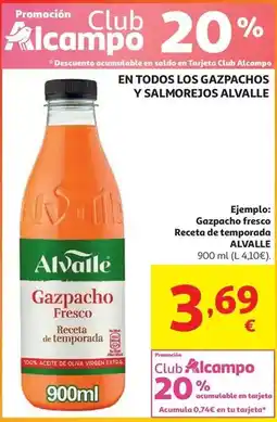 Alcampo Gazpacho suave alvalle 2x1l oferta