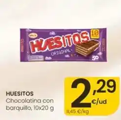 Eroski Huesitos - chocolatina con barquillo oferta