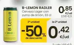 Eroski B-lemon - radler cerveza lager con zumo de limón oferta
