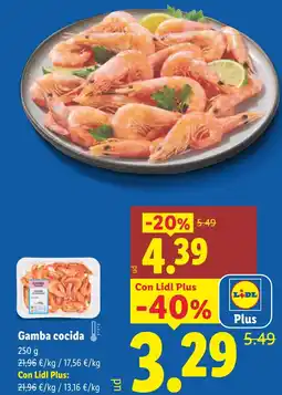Lidl Gamba cocida oferta
